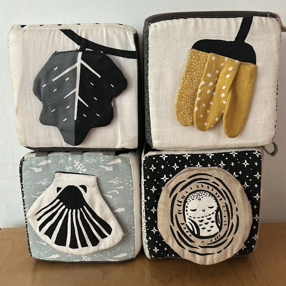 🌱Wee Gallery Soft Baby Blocks Forest Animals